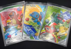 Pokemon First Partner Illustration Collection Series 1 Kanto Starters Set - Image 1