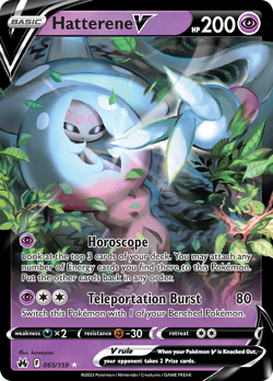 Hatterene V 65/159 Rare Holo V | Crown Zenith | Pokemon Card - Image 1