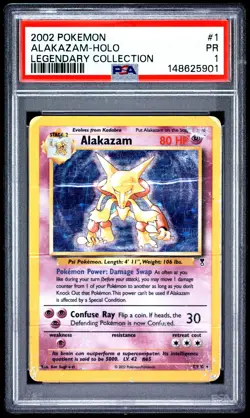 Alakazam Holo PSA 1 2002 Pokemon Legendary Collection #1 POP 5 - Image 1
