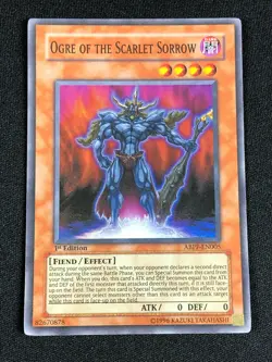YUGIOH OGRE OF THE SCARLET SORROW ABPF-EN005 1ST SUPER (NM) - Image 1