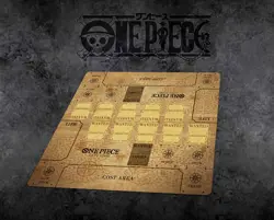 Retro Map One Piece Playmat With Zones TCG Card Game Double-Player Play Mat - Image 1