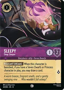 Disney Lorcana TCG Sleepy - Deep Sleeper (Foil) Common Wilds Unknown NM - Image 1