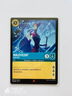 Disney Lorcana Maleficent Uninvited 151/204 Rare NM Card Regular - Image 1