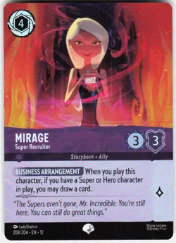 Mirage Super Recruiter Epic Foil 208/204 Wilds Unknown Disney Lorcana - Image 1