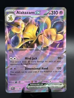 Error No Star Pattern â€“ Alakazam ex SVP 050 Promo â€“ NM Pokemon 151 Black Star - Image 1