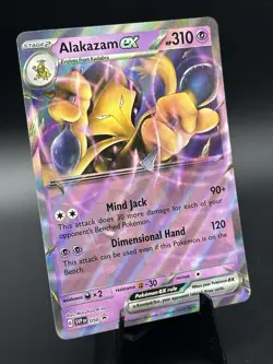 Error No Star Pattern â€“ Alakazam ex SVP 050 Promo â€“ NM Pokemon 151 Black Star - Image 2