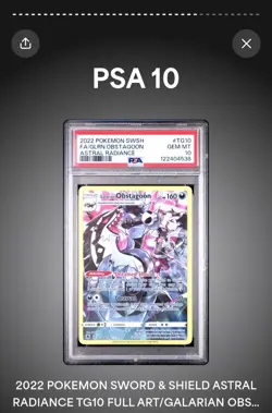 Pokemon TCG Galarian Obstagoon TG10/TG30 Astral Radiance PSA 10 - Image 1