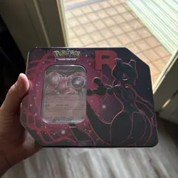 Pokemon TCG Team Rocket Tin (NEW) SEALED Mewtwo - Image 1