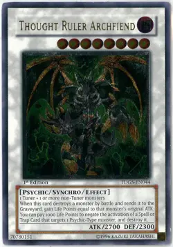 YuGiOh Thought Ruler Archfiend Ultimate Rare 1st Edition TDGS-EN044 English NM - Image 1