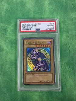 PSA 8 1ST EDITION Dark Magician SDY-006 Ultra Rare 2002 Starter Deck Yugi Yugioh - Image 1