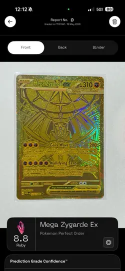 2026 Mega Zygarde Ex Perfect Order EN Gold Hyper Rare 124/088 Card lot - Image 3