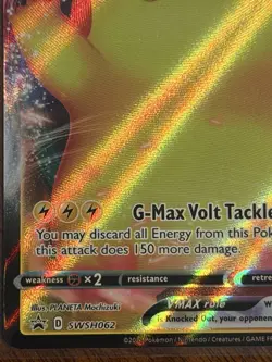 Pikachu VMAX SWSH062 SWSH: Sword & Shield Promo Cards Holo - Image 5