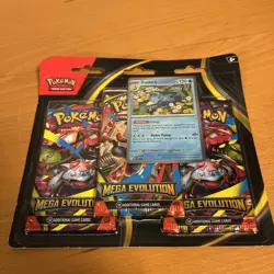 Pokemon TCG Mega Evolution Booster Packs Psyduck and Golduck Promo Card 3 Packs - Image 5