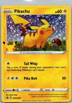 Pikachu SWSH039 Miscellaneous Cards & Products Promo Holo Pokemon - Image 1