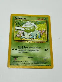 Bulbasaur - 1999-2000 Vintage Pokemon Card TCG Base Set Unlimited 44/102 NM/LP - Image 1