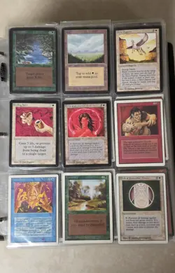Big Vintage Binder 900 + Magic The Gathering Card Alpha, Beta, Arabian Nights + - Image 1