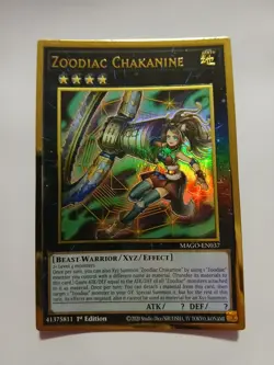 Yugioh Zoodiac Chakanine Gold Rare MAGO-EN037 1st Ed Near Mint - Image 1