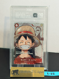 TAG GEM MINT 10 Monkey D. Luffy P-001 One Piece Premium Card Collection 25th - Image 1