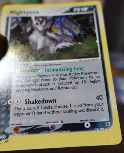 Mightyena 10/109 Holo Ruby & Sapphire Holobleed Error Misprint Pokemon Card LP - Image 3