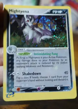 Mightyena 10/109 Holo Ruby & Sapphire Holobleed Error Misprint Pokemon Card LP - Image 4
