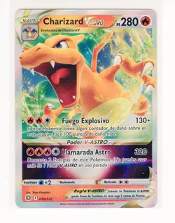 ~ESP~ SPANISH Charizard VAstro (VStar) Brilliant Stars 018 Pokemon Card (g3) - Image 1