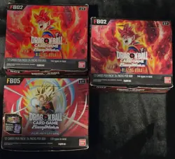 Dragon Ball Card Game Fusion World Box Of Cards Lot Of 3 - Image 1
