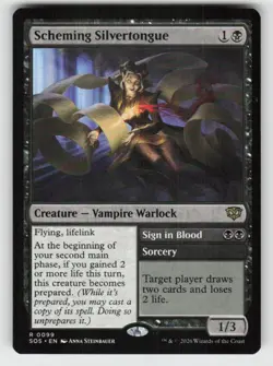 Scheming Silvertongue 99 Rare Secrets of Strixhaven Near Mint - Image 1