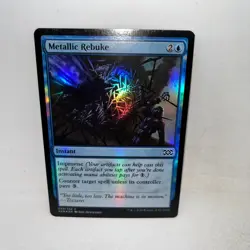 Metallic Rebuke 59 Common Double Masters Magic: The Gathering Foil LP - Image 1