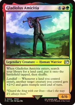 NM Foil Gladiolus Amicita, MTG, Final Fantasy, Magic the Gathering, 224 - Image 1