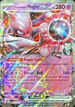 Pokemon Team Rocket's Mewtwo ex 81/182 Double Rare - Destined Rivals - NM - Image 1