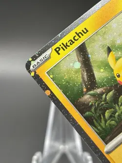Pikachu 025/165 Holo Pokemon Card Holiday Snowflake Stamp - Image 5