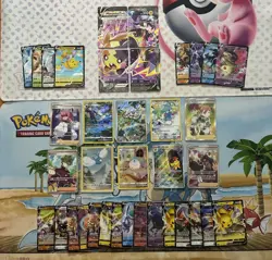 Pokemon Card Full Art Alt Art Fire Vaporeon Altaria Pikachu Fire 37 Cards - Image 1