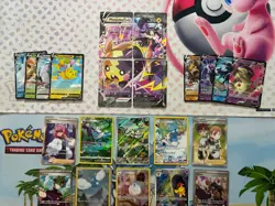 Pokemon Card Full Art Alt Art Fire Vaporeon Altaria Pikachu Fire 37 Cards - Image 3