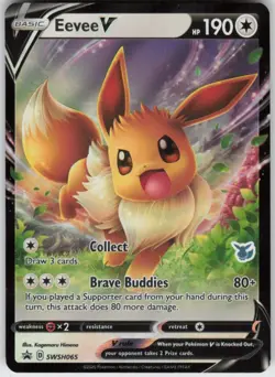 Played Holo Eevee V SWSH065 Promo Sword & Shield Promo Moderately Played - Image 1