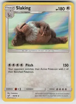 Holo Slaking 18/18 Rare Detective Pikachu Near Mint - Image 1