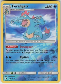 Played Reverse Holo Feraligatr 24/70 Rare Dragon Majesty Moderately Played - Image 1