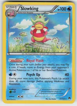 Holo Slowking 21/122 Rare BREAKpoint Near Mint - Image 1