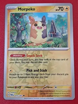 Morpeko - Reverse Holo - Twilight Masquerade #072/167 2024 Pokemon Card - Image 1