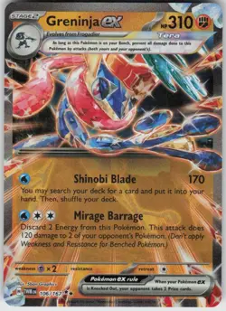 Greninja ex 106/167 Double Rare Twilight Masquerade Near Mint - Image 1