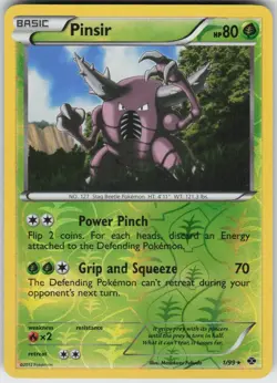 Played Reverse Holo Pinsir 1/99 Rare Next Destinies Moderately Played - Image 1