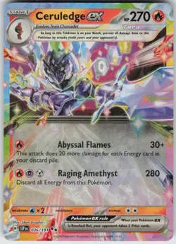 Ceruledge ex 036/191 Double Rare Surging Sparks Near Mint - Image 1