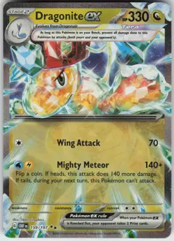 Dragonite ex 159/197 Double Rare Obsidian Flames Near Mint - Image 1