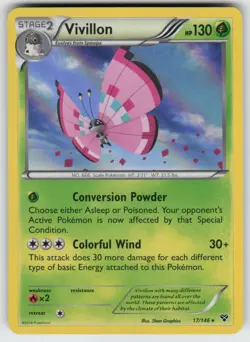 Holo Vivillon 17/146 Rare XY Near Mint - Image 1