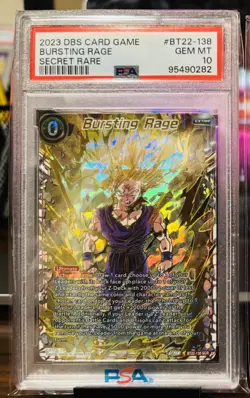 PSA 10 DBS Card Game Son Gohan Bursting Rage BT22-138 Critical Blow SCR - Image 1