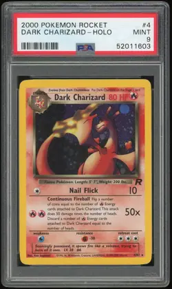 2000 Pokemon Rocket Dark Charizard-Holo #4 MINT PSA 9 - Image 1