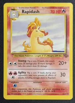 Rapidash 44/64 Uncommon Jungle Pokemon Unlimited 1999 - Image 1