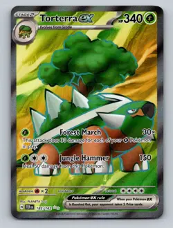 Pokemon TCG Torterra ex Holo Ultra Rare SV05: Temporal Forces 185/162 - Image 1