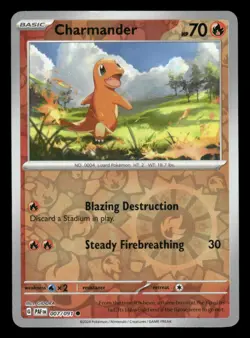 Charmander 007/091 C Paldean Fates Reverse Holo NM/M Pokemon - Image 1