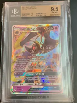 BGS 9.5 2017 Pokemon Sun & Moon 66/149 Lunala GX UR - Image 1