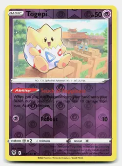 Togepi 055/189 Common Astral Radiance Pokemon Reverse Holo Near Mint - Image 1